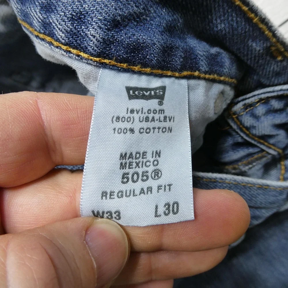VINTAGE Levis 505 Jeans‎ Mens 32x30 Blue Denim Regular Fit Straight Leg Classic